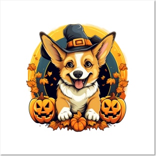 Halloween Pembroke Welsh Corgi Dog #4 Posters and Art